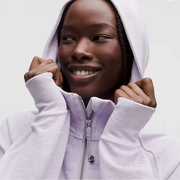 lululemon athletica Scuba Oversized Full Zip Hoodie - Heathered Faint Lavender - Picture 4 of 7